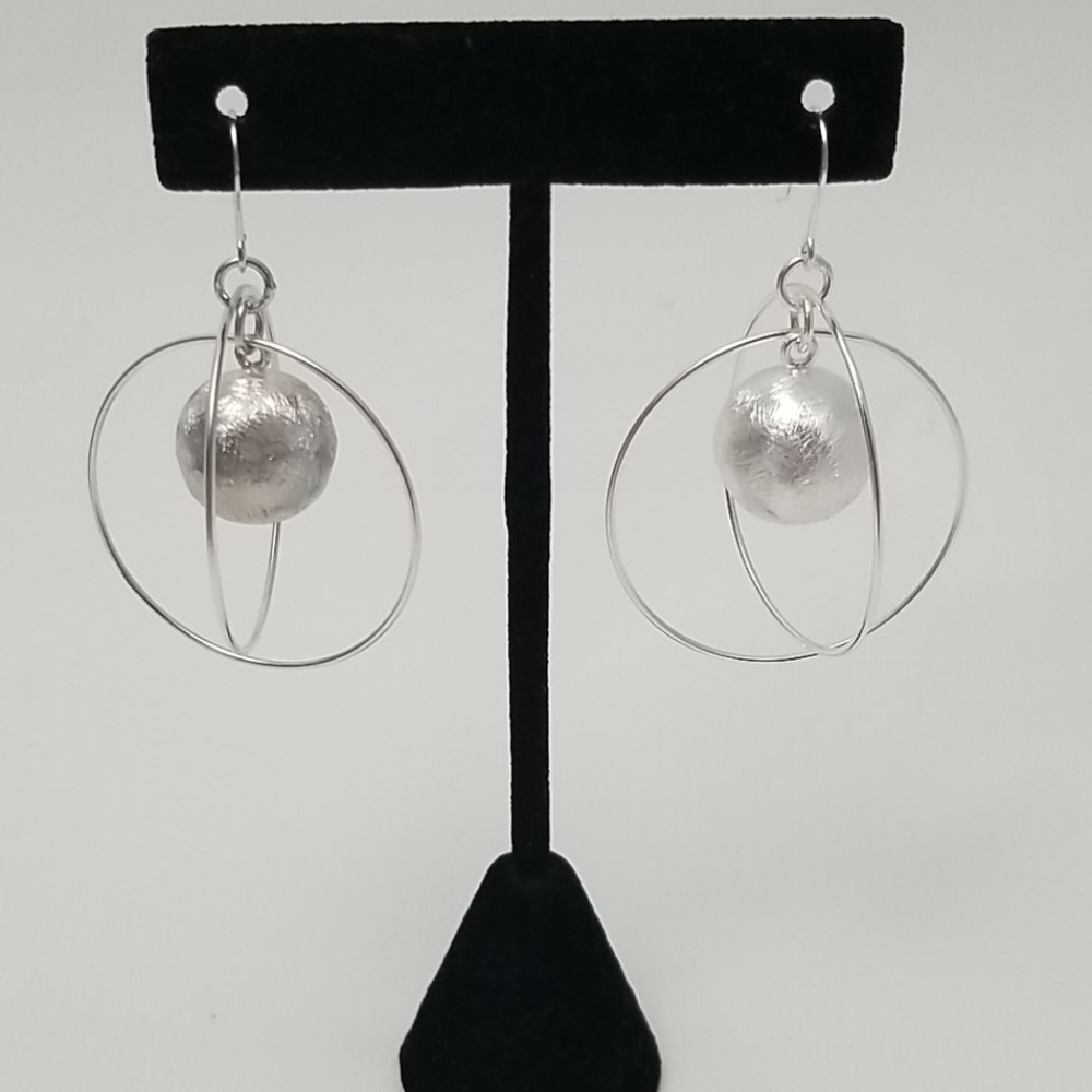 Sterling silver multi circle earrings